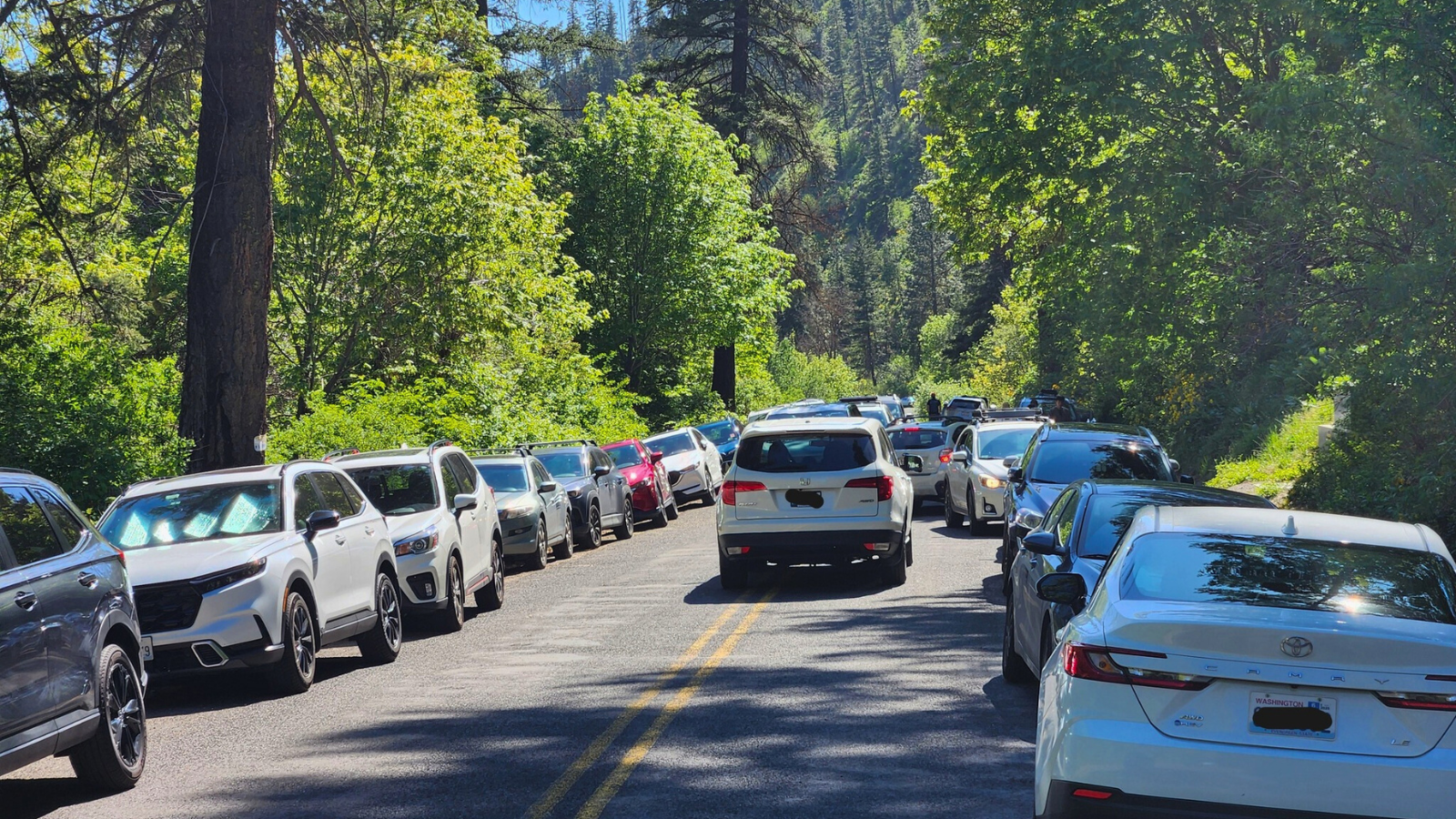 If your tires are in the road, prepare to be towed