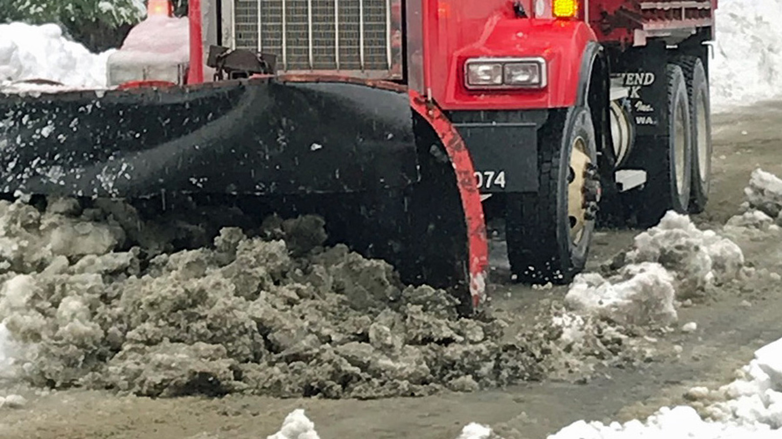 Weekend county snowplow operations differ from weekday operations