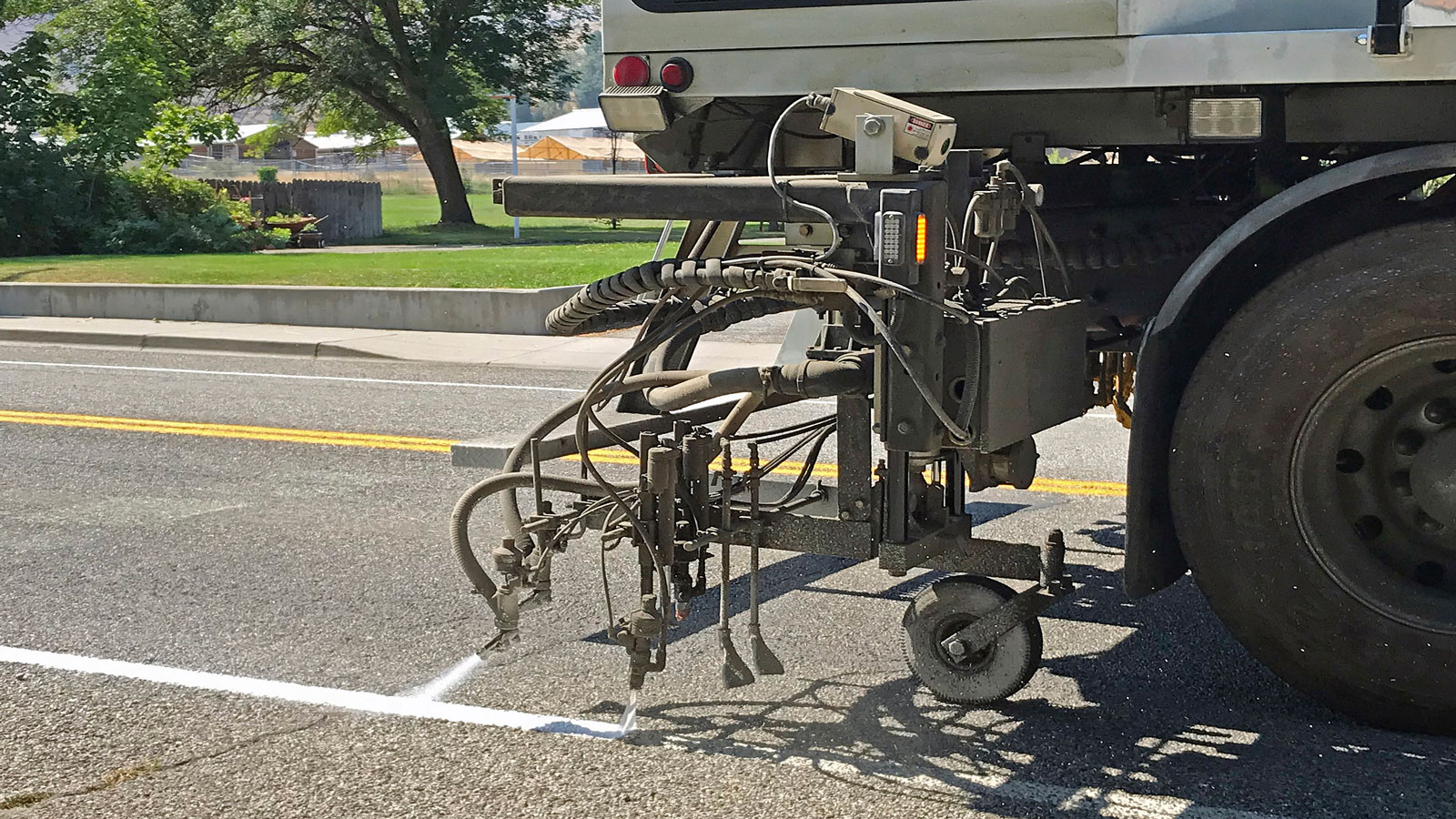 Summer is road striping season